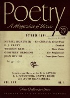 October 1941 Poetry Magazine cover