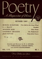 October 1941 Poetry Magazine cover