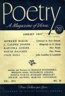 January 1941 Poetry Magazine cover