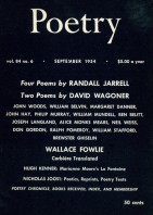 September 1954 Poetry Magazine cover