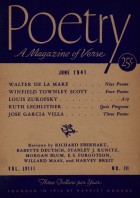 June 1941 Poetry Magazine cover