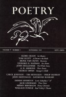 November 1960 Poetry Magazine cover