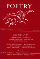August 1963 Poetry Magazine cover