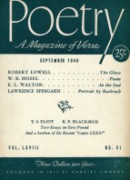 September 1946 Poetry Magazine cover