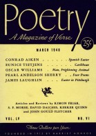 March 1940 Poetry Magazine cover