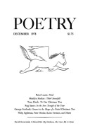 December 1978 Poetry Magazine cover