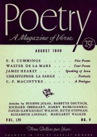 August 1940 Poetry Magazine cover