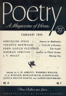 February 1940 Poetry Magazine cover