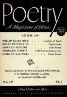 October 1944 Poetry Magazine cover