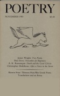 November 1981 Poetry Magazine cover