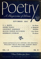 September 1942 Poetry Magazine cover