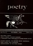 November 1950 Poetry Magazine cover
