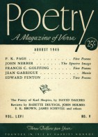August 1945 Poetry Magazine cover