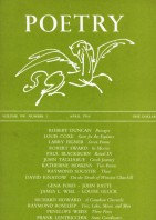 April 1966 Poetry Magazine cover