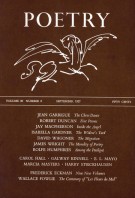 September 1957 Poetry Magazine cover