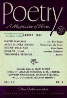 August 1942 Poetry Magazine cover