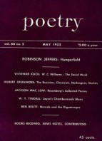 May 1952 Poetry Magazine cover