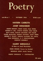 October 1954 Poetry Magazine cover