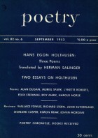 September 1953 Poetry Magazine cover