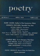 April 1953 Poetry Magazine cover