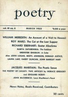 March 1953 Poetry Magazine cover