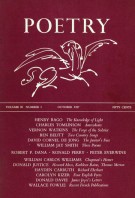 October 1957 Poetry Magazine cover