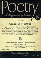 April 1941 Poetry Magazine cover