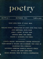 October 1951 Poetry Magazine cover