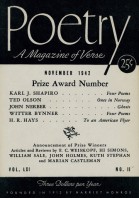 November 1942 Poetry Magazine cover