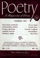 December 1941 Poetry Magazine cover