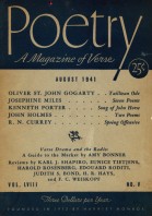 August 1941 Poetry Magazine cover