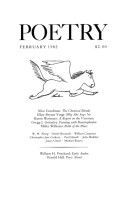 February 1982 Poetry Magazine cover