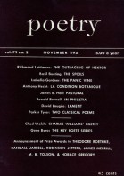 November 1951 Poetry Magazine cover