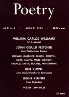 August 1954 Poetry Magazine cover