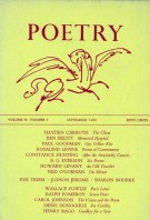 September 1960 Poetry Magazine cover