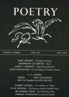 April 1961 Poetry Magazine cover