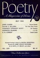 July 1944 Poetry Magazine cover