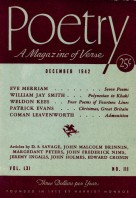 December 1942 Poetry Magazine cover
