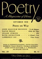 September 1940 Poetry Magazine cover