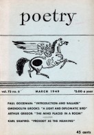 March 1949 Poetry Magazine cover