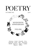 October 1982 Poetry Magazine cover