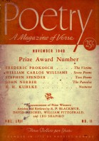 November 1940 Poetry Magazine cover