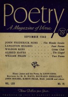 September 1943 Poetry Magazine cover