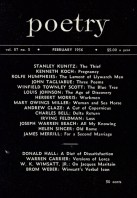 February 1956 Poetry Magazine cover