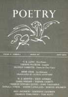 March 1957 Poetry Magazine cover