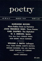 March 1954 Poetry Magazine cover