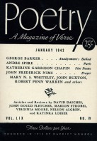 January 1942 Poetry Magazine cover