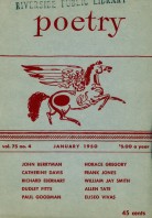 January 1950 Poetry Magazine cover