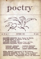 October 1956 Poetry Magazine cover