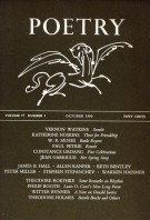 October 1960 Poetry Magazine cover